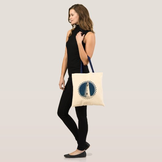 Nautical Lighthouse Canvas tas (Voorkant (model))