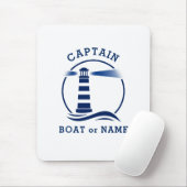 Nautical Lighthouse Captain & Boat of Name Navy Muismat (Met muis)