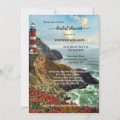 Nautical Lighthouse Coastal Vrijgezellenfeest Kaart (Voorkant)