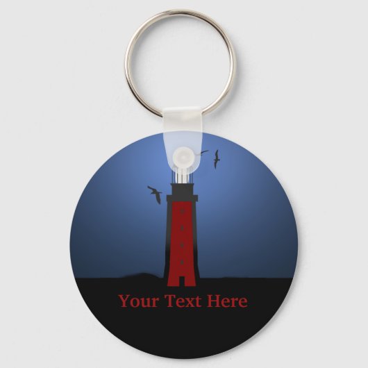 Nautical Lighthouse Custom Basic Sleutelhanger (Voorkant)