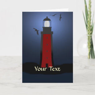 Nautical Lighthouse Custom Wenskaart Kaart
