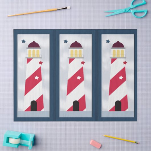 Nautical Lighthouse Decoupage Tissuepapier (Craft)