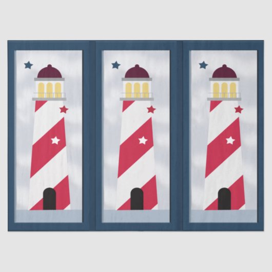 Nautical Lighthouse Decoupage Tissuepapier (Voorkant)
