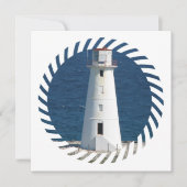Nautical Lighthouse Invitation Kaart (Voorkant)