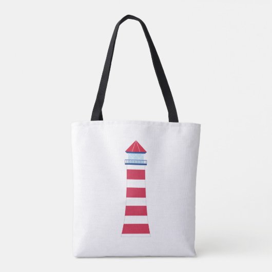 Nautical Lighthouse Monogram Tas Initiaal M (Achterkant)