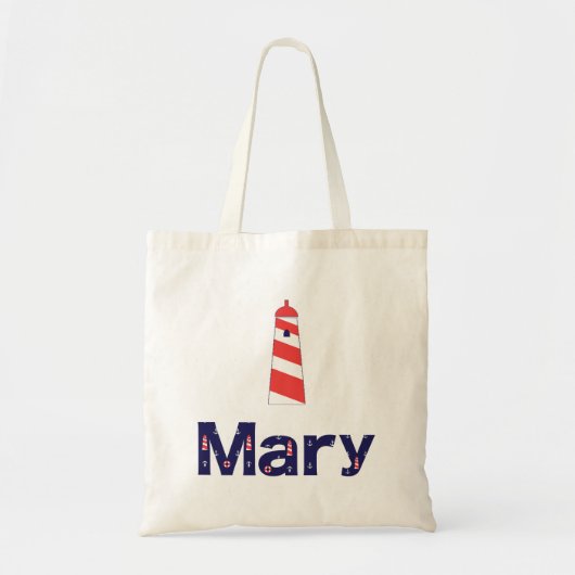 Nautical Lighthouse Monogram Tas Mary (Voorkant)