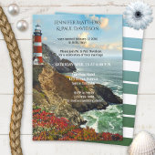 Nautical Lighthouse na huwelijksuitnodiging Kaart