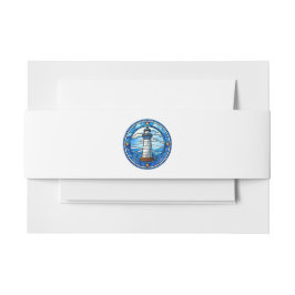 Nautical Lighthouse Ocean Seaside Wedding Uitnodigingen Wikkel