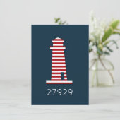 Nautical Lighthouse Patriotic Reunion Invite (Staand voorkant)