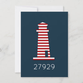 Nautical Lighthouse Patriotic Reunion Invite