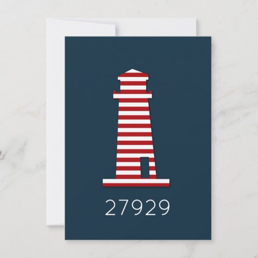 Nautical Lighthouse Patriotic Reunion Invite (Voorkant)