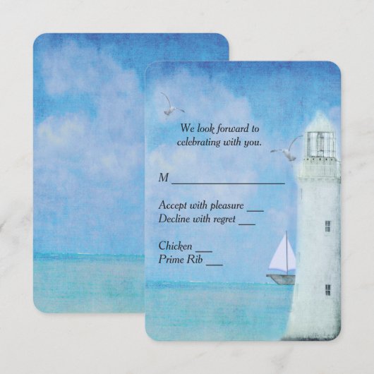 Nautical Lighthouse RSVP (Voorkant / Achterkant)