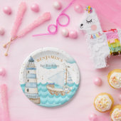 Nautical Lighthouse Sailboat Birthday Paper Bord (Feest)