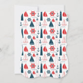 Nautical Lighthouse Sailboat Boys Baby shower Kaart (Achterkant)