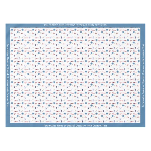 Nautical Lighthouse Sailboot Ocean Personalized Tafelkleed (Voorkant (Horizontaal))