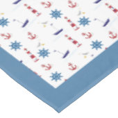 Nautical Lighthouse Sailboot Ocean Personalized Tafelkleed (Gekanteld)