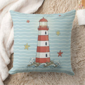 Nautical Lighthouse & Starfish ID1249 Kussen (Deken)