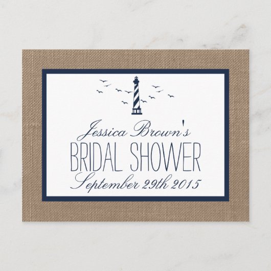 Nautical Lighthouse Vrijgezellenfeest Recipe Kaart (Voorkant)