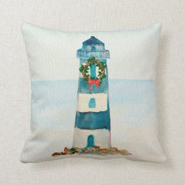 Nautical Lighthouse Waterverf kerstkussen Kussen