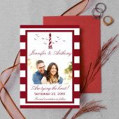Nautical Lighthouse Wedding Photo Save the Date