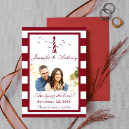 Nautical Lighthouse Wedding Photo Save the Date