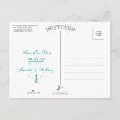 Nautical Lighthouse Wedding Photo Save the Date Aankondigingskaart (Achterkant)