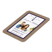 Nautical Lighthouse Wedding Photo Save the Date Magneet (Linkerzijde)