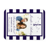 Nautical Lighthouse Wedding Photo Save the Date Magneet (Horizontaal)