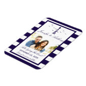 Nautical Lighthouse Wedding Photo Save the Date Magneet (Linkerzijde)