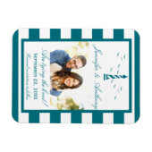 Nautical Lighthouse Wedding Photo Save the Date Magneet (Horizontaal)