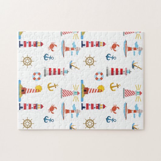 Nautical Lighthouses Ocean Thmed Legpuzzel (Horizontaal)