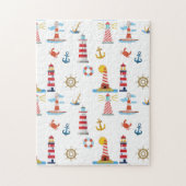 Nautical Lighthouses Ocean Thmed Legpuzzel (Verticaal)