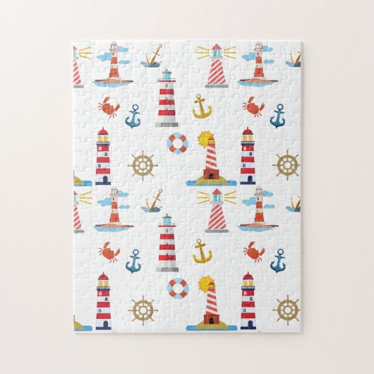 Nautical Lighthouses Ocean Thmed Legpuzzel (Verticaal)