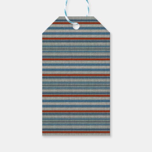 Nautical Linen Stripe Cadeaulabel (Voorkant)