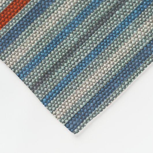 Nautical Linen Stripe Fleece Deken (Hoek)