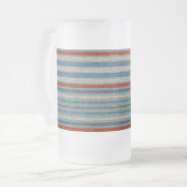 Nautical Linen Stripe Matglas Bierpul (Voorkant links)