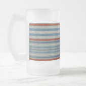 Nautical Linen Stripe Matglas Bierpul (Links)