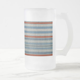 Nautical Linen Stripe Matglas Bierpul