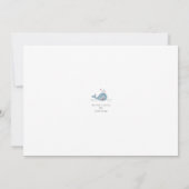 Nautical Little Cute Whale | Aankondiging geboorte (Achterkant)