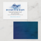 Nautical Little Whale Books voor Baby Informatiekaartje (Voorkant / Achterkant)