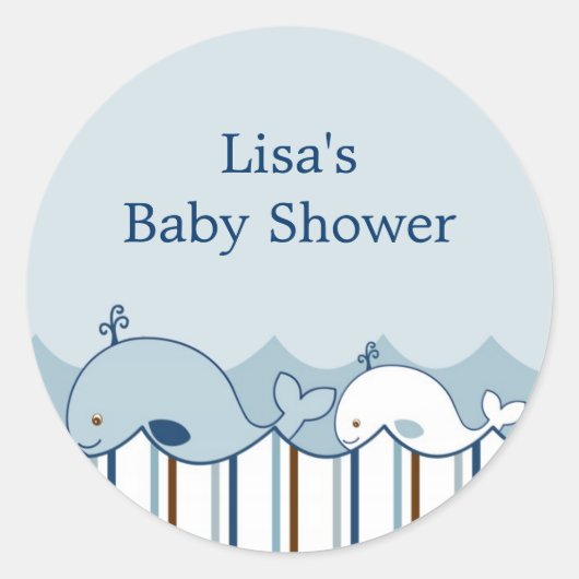 Nautical Little Whale Envelope Seals Stickers (Voorkant)