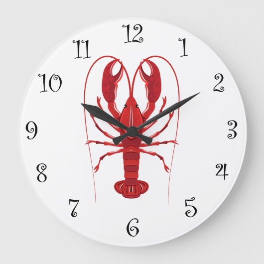 Nautical Lobster Grote Klok (Voorkant)