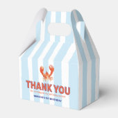 Nautical Lobster Kids Birthday Bedankdoosjes (Achterkant)