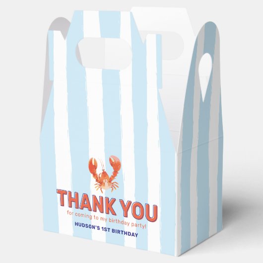 Nautical Lobster Kids Birthday Bedankdoosjes (Geopend)