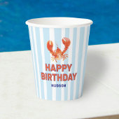 Nautical Lobster Kids Happy Birthday Papieren Bekers