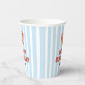 Nautical Lobster Kids Happy Birthday Papieren Bekers (Rechts)