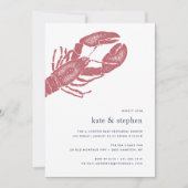 Nautical Lobster Rehearsal Dinner Invitation Kaart (Voorkant)