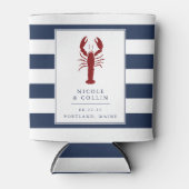 Nautical Lobster Wedding Favor Blikjeskoeler (Voorkant)