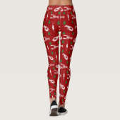 Nautical Lobsters and Buoys-kerstpatroon Leggings (Achterkant)