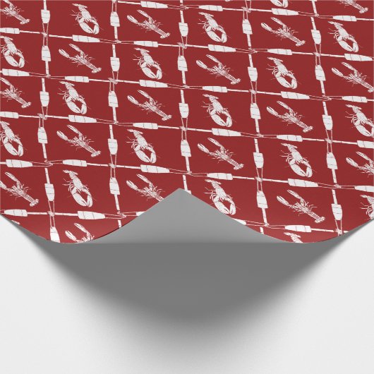 Nautical Lobsters and Buoys Patterned Cadeaupapier (Hoek)